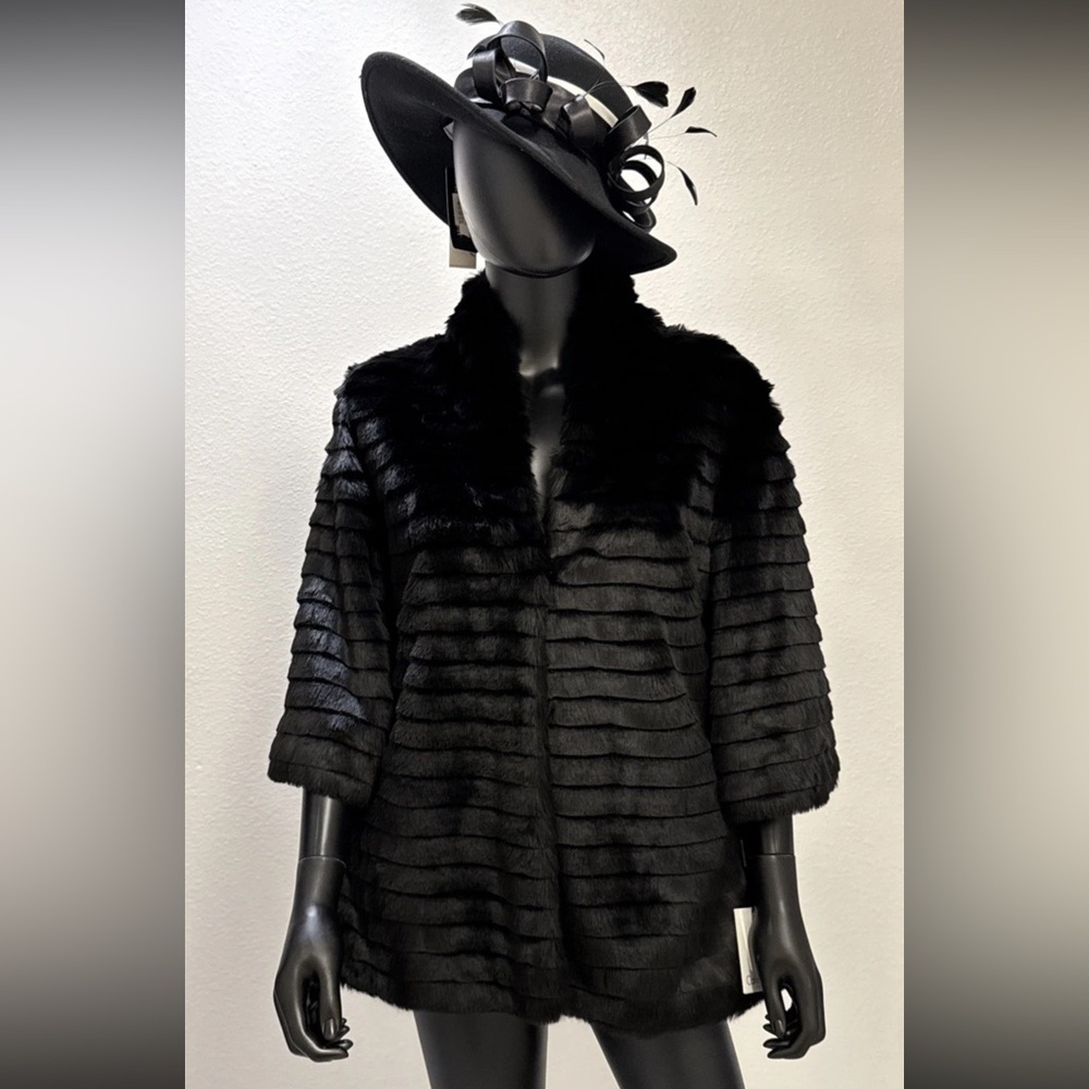 Calvin Klein Black Faux Fur jacket